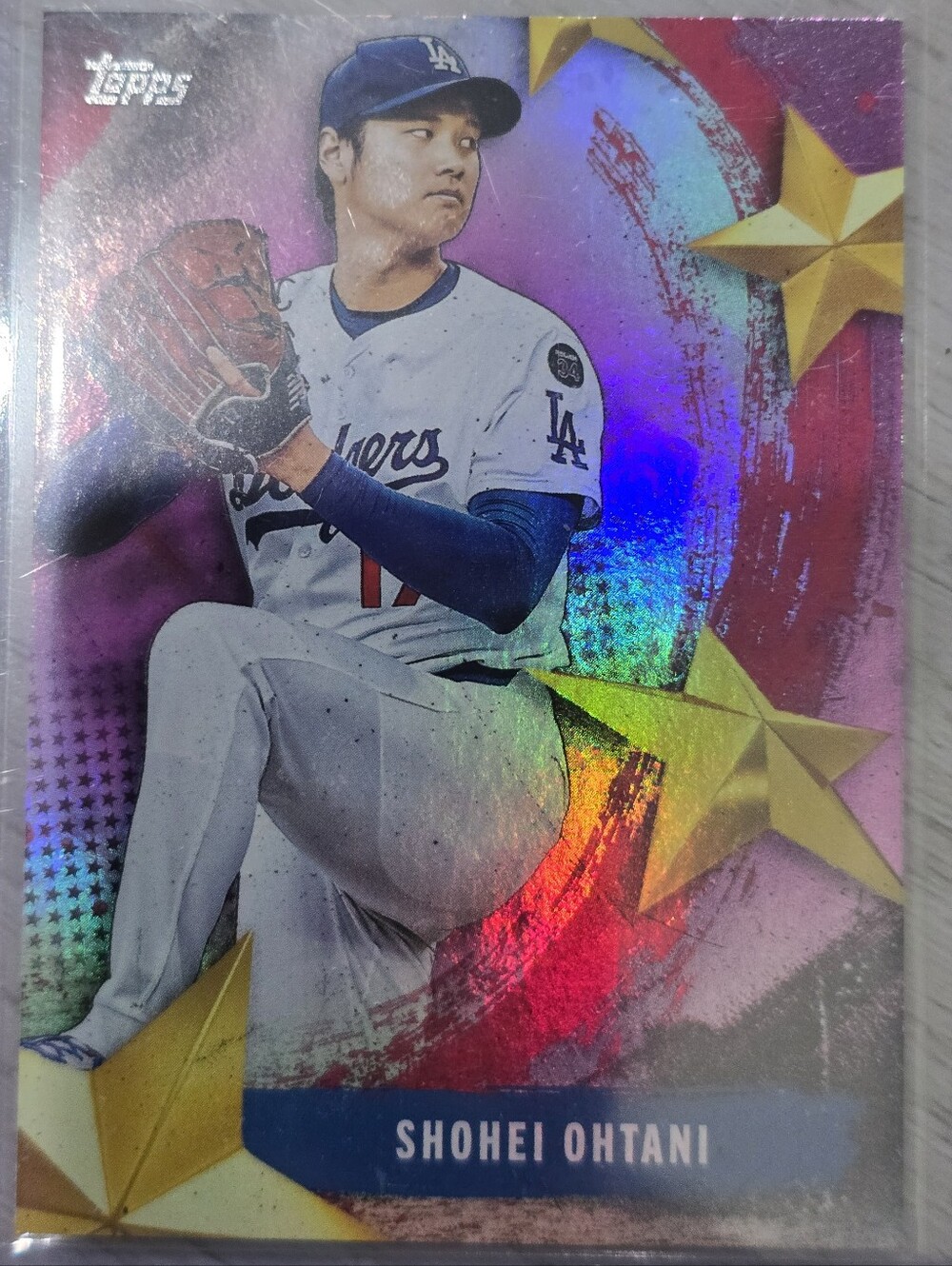 Shohei ONTANI Topps Holographic Pink Purple Gold Star Baseball Card